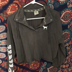 PINK victoria’s secret crop top long sleeve